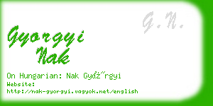 gyorgyi nak business card